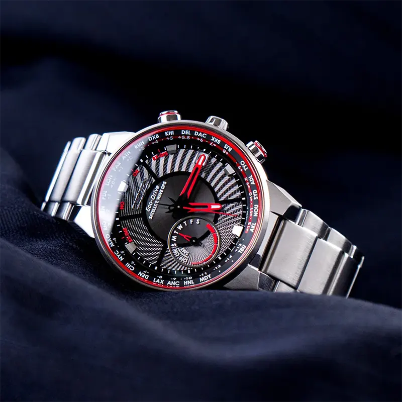 Citizen Perpetual World Time Satellite Wave Eco-Drive Men's Watch- CC3031-51E